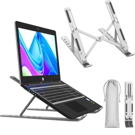 Adjustable Aluminum Ergonomic Foldable Portable Tabletop Laptop